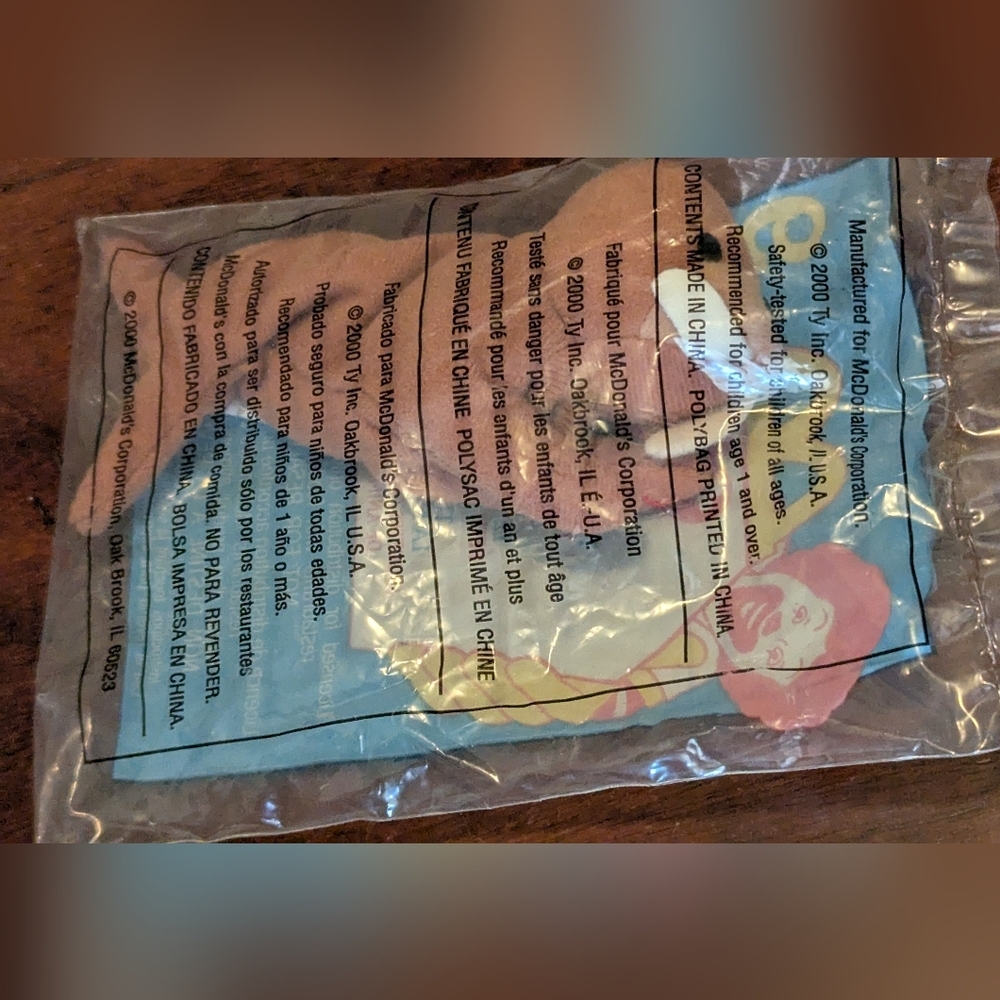 New NIB *TY* McDonald's Teenie Beanie - #9 TUSK the Walrus (2000) 4.5 "